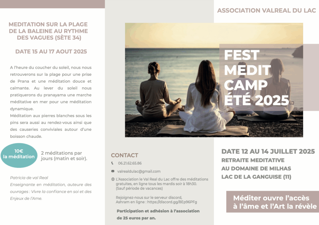 Fest Méditation juillet 2025 domaine de Milhas
